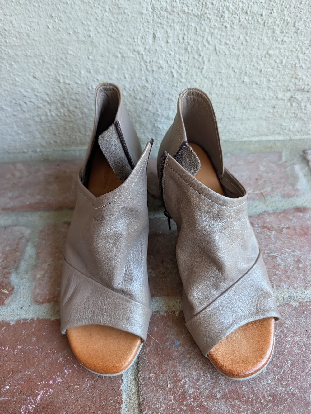 Ethan Valdes Barcelona - Gwen High Wrap Mink Leather Booties (Size 37)